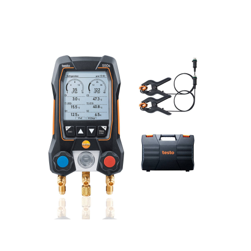 Testo 550s BASIC SET - Digitálny servisný prístroj s kliešťovými teplotnými son