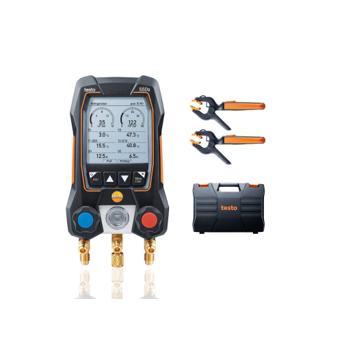 Testo 550s SMART SET - Digitálny servisný prístroj s bezdrôtovými kliešťovými 